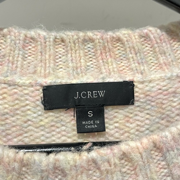 J Crew Sweater Pastel Multicolor Pullover Fuzzy Comfort Alpaca Wool Blend Small - Picture 2 of 10